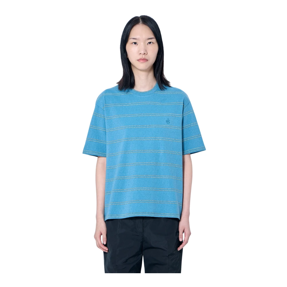 Jil Sander Mujer Azul - Camiseta De Punto De Algodón A Rayas - Tops - Xs