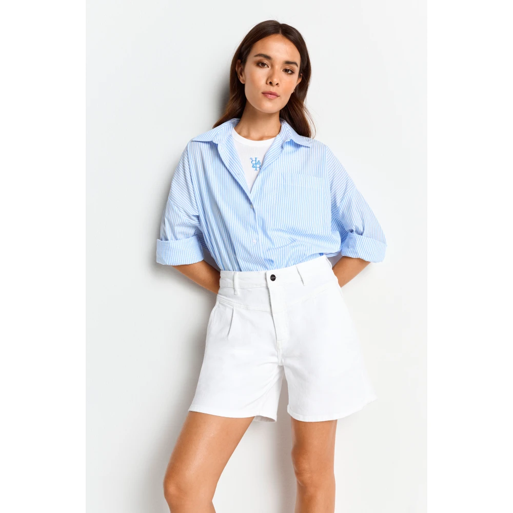 Rich & Royal Witte Denim Shorts voor Vrouwen White Dames