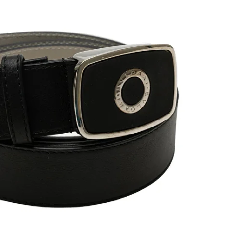 Bvlgari Vintage Pre-owned Leather belts Black Heren