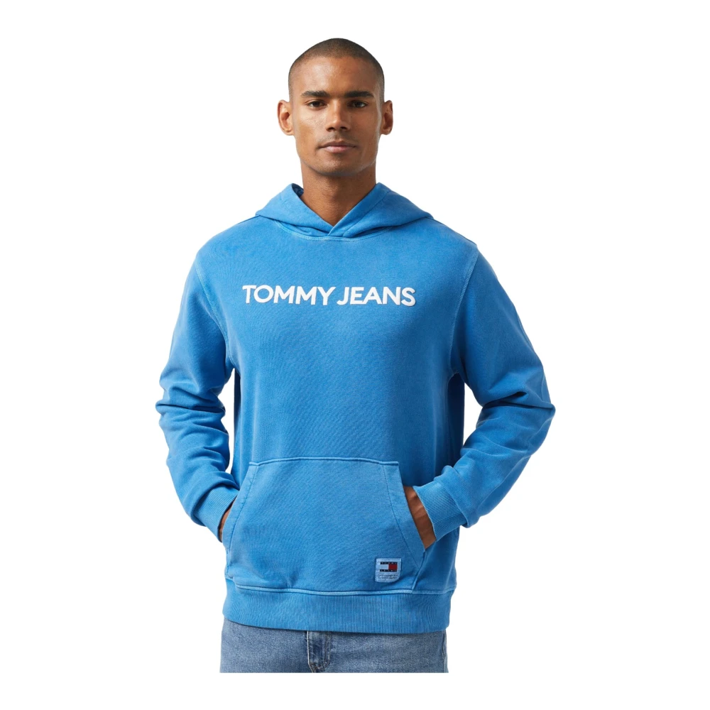 Tommy Jeans Blauwe Hoodie 100% katoen Blue Heren