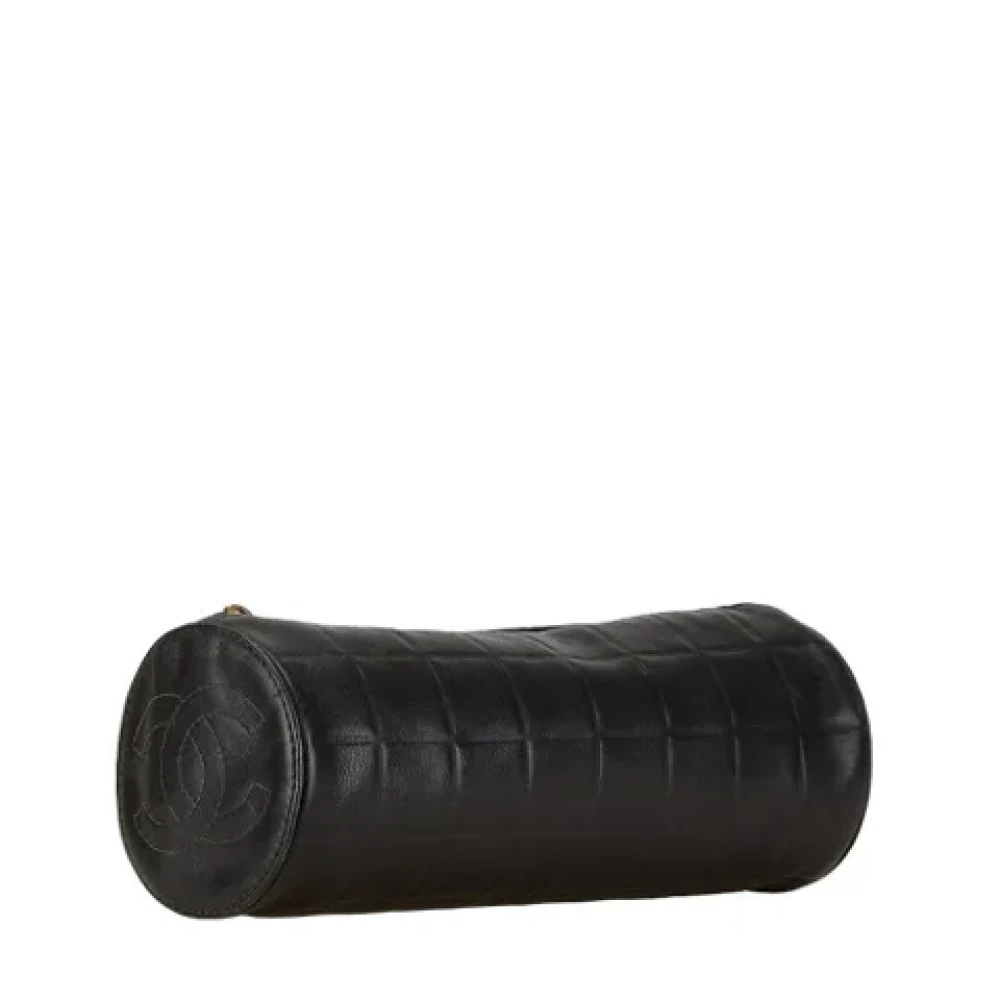 Chanel Vintage Pre-owned Leather clutches Black Dames