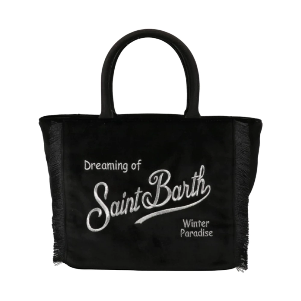 Mc2 Saint Barth Women's Black Shopping Bags, One Size, Colette Velvet Hand Bags