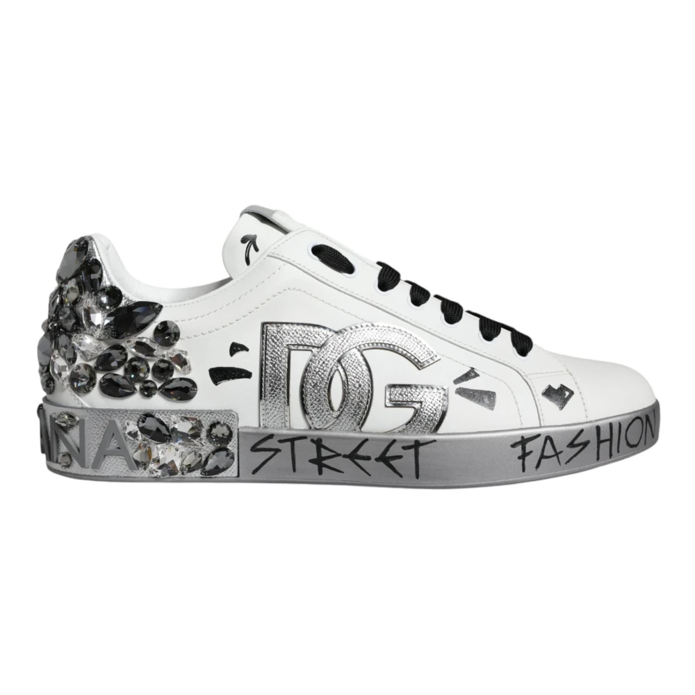 Dolce & Gabbana Men's White Portofino Sneakers