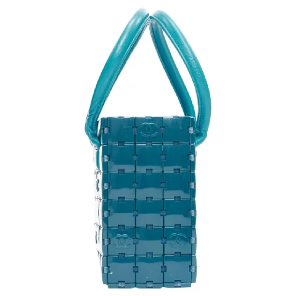 Chanel Vintage Pre-owned Leather totes Blue Dames