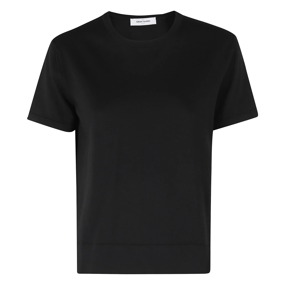 Gran Sasso Donna Nero - Maglione Girocollo - Knitwear - L