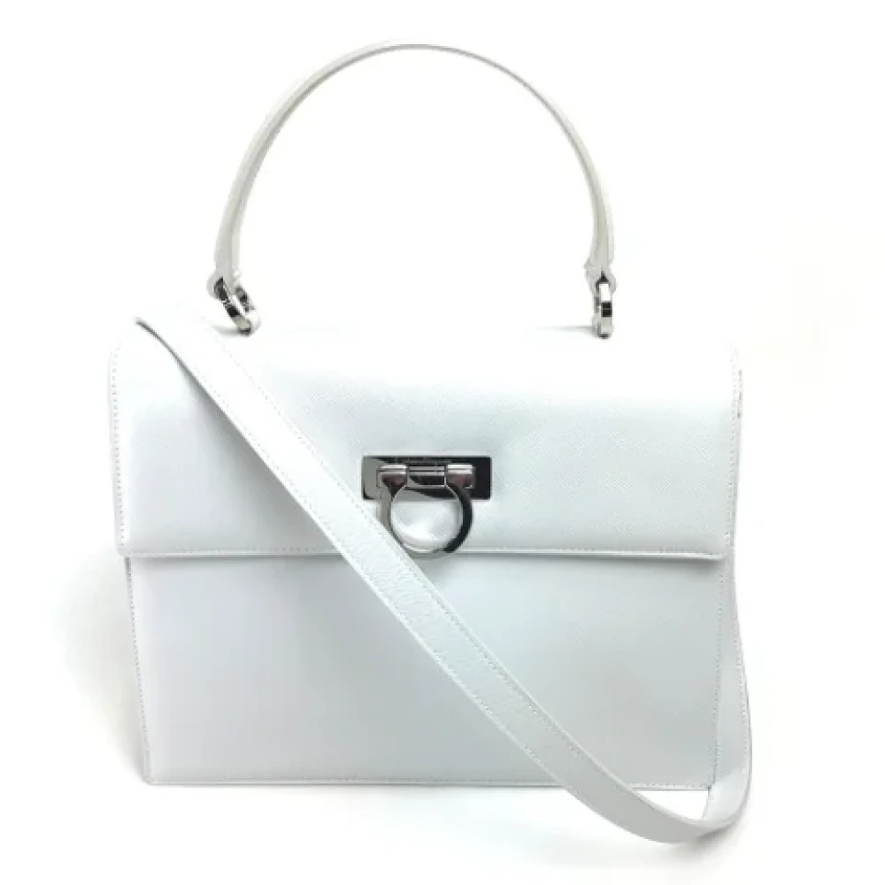 Salvatore Ferragamo Pre-owned Leather handbags White Dames