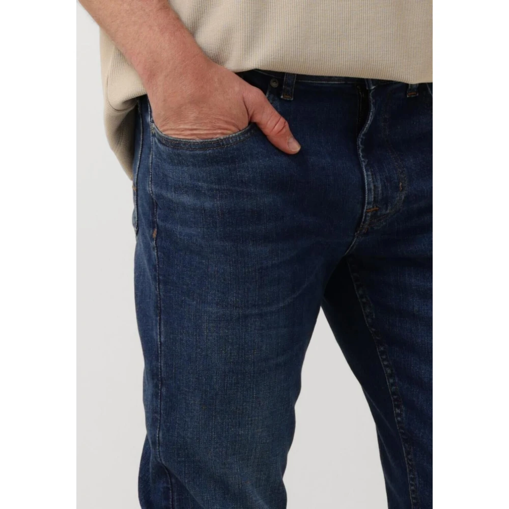 7 For All Mankind Slim Fit Jeans Donkerblauw Blue Heren