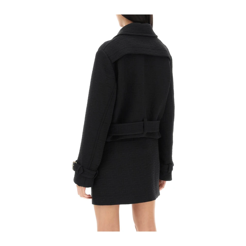 Fendi Stijlvolle Jas voor Mannen Black Dames