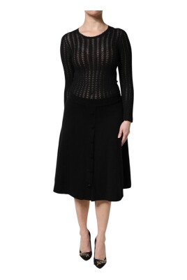 black-cashmere-a-line-midi-dress