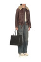 bruine-leren-gewatteerde-jas-met-boucle-kraag