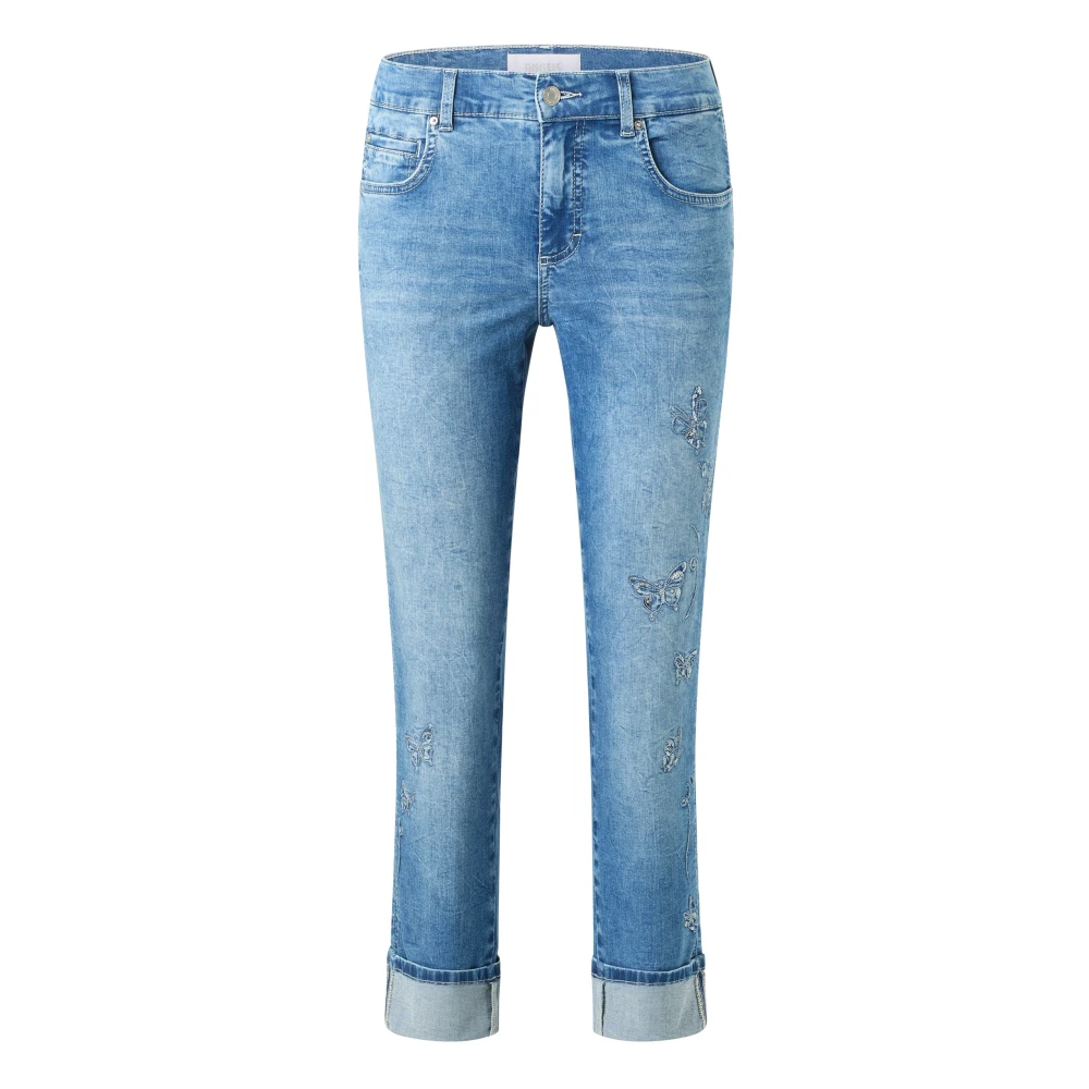 Angels Vlinder Crop Top Blue Dames
