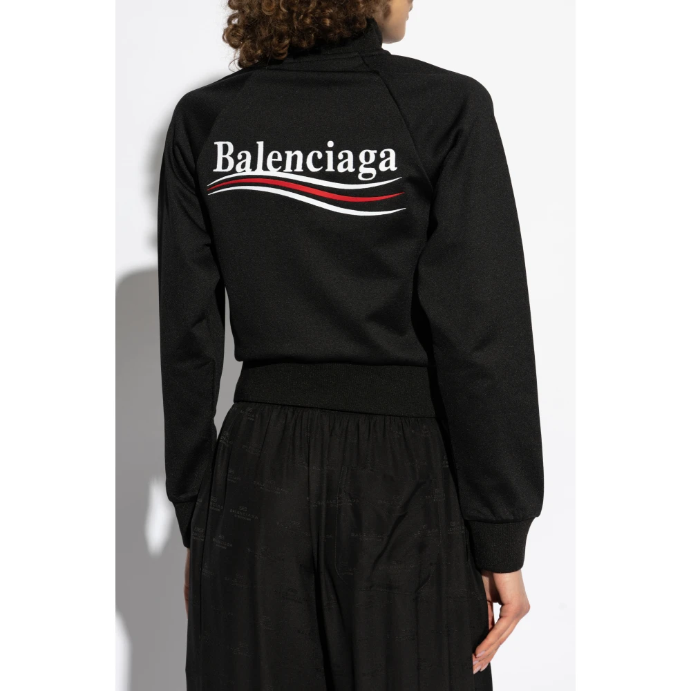 Balenciaga Sweatshirt met opstaande kraag Black Dames