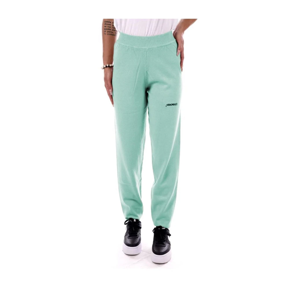 Hinnominate Mintgroene Wolmix Broek Green Dames