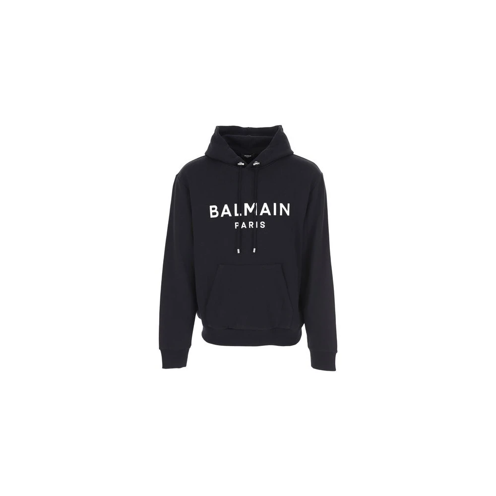 Balmain Zwarte Sweatshirt met Logo Print Black Heren