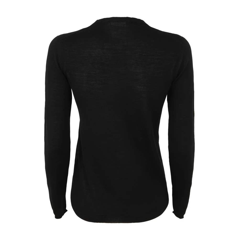 Max Mara Zwarte Pesco Crew Neck Sweater Black Dames
