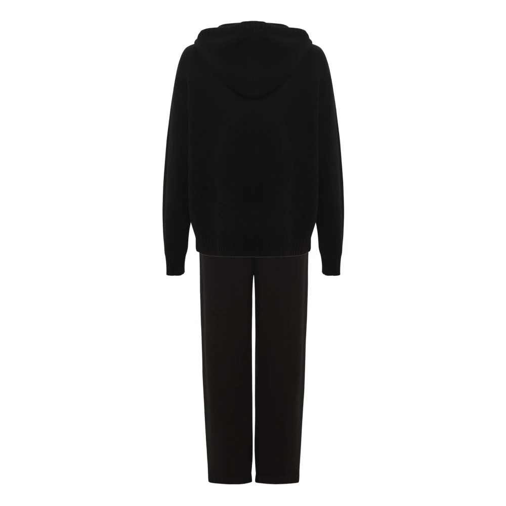 Cesare Gaspari Merino Hoodie Kostuum Penelope Zwart Black Dames