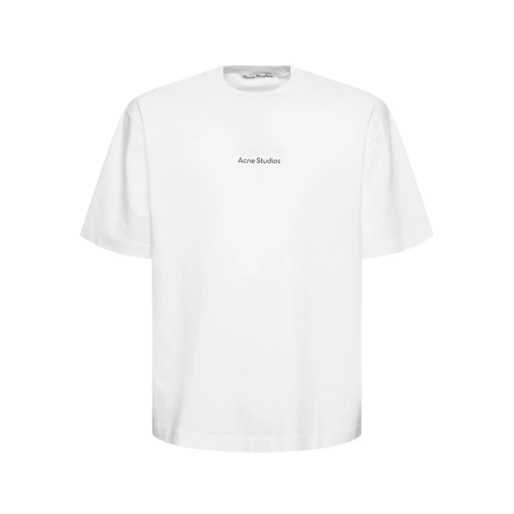 Acne Studios Wit stempellogo T-shirt White Heren