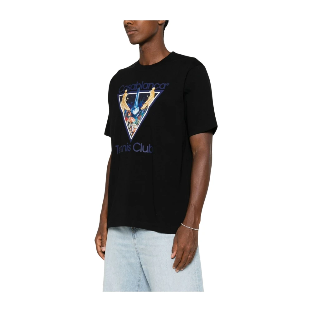 Casablanca Graphic-Print T-Shirt - Male - T-Shirts - Black - S - Tops