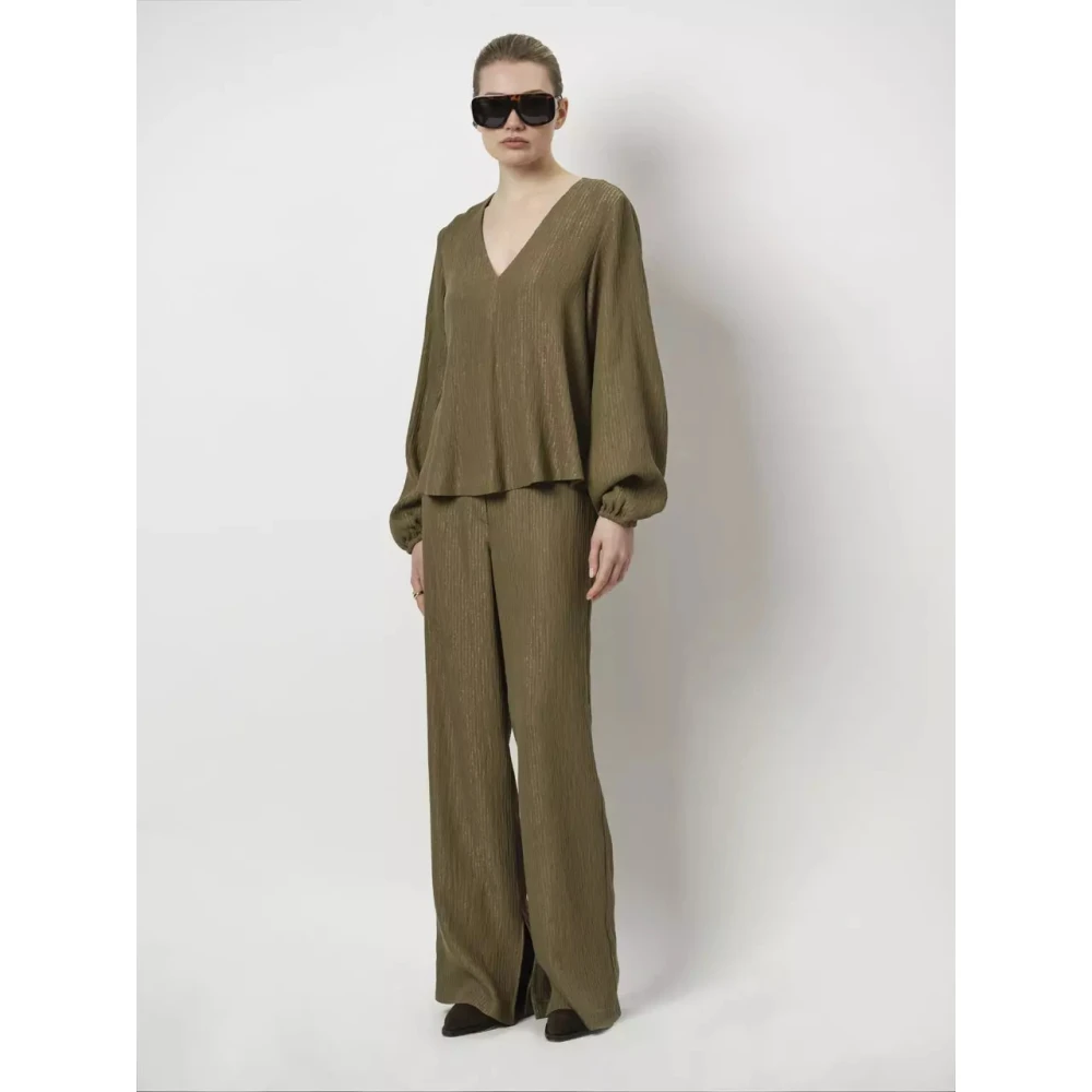 Dante 6 Wijde Pijp Olijf Balsamico Broek Green Dames