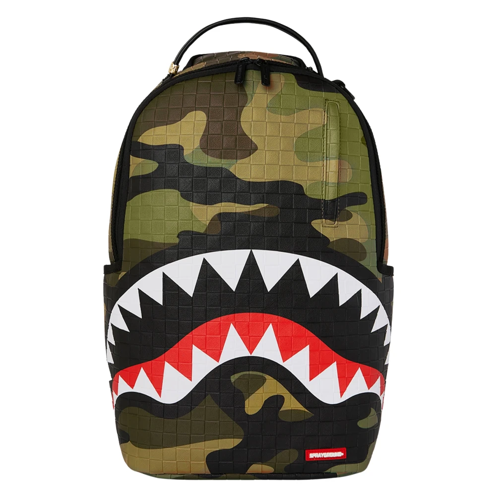 Sprayground Unisex Woodland Camo Check Backpack