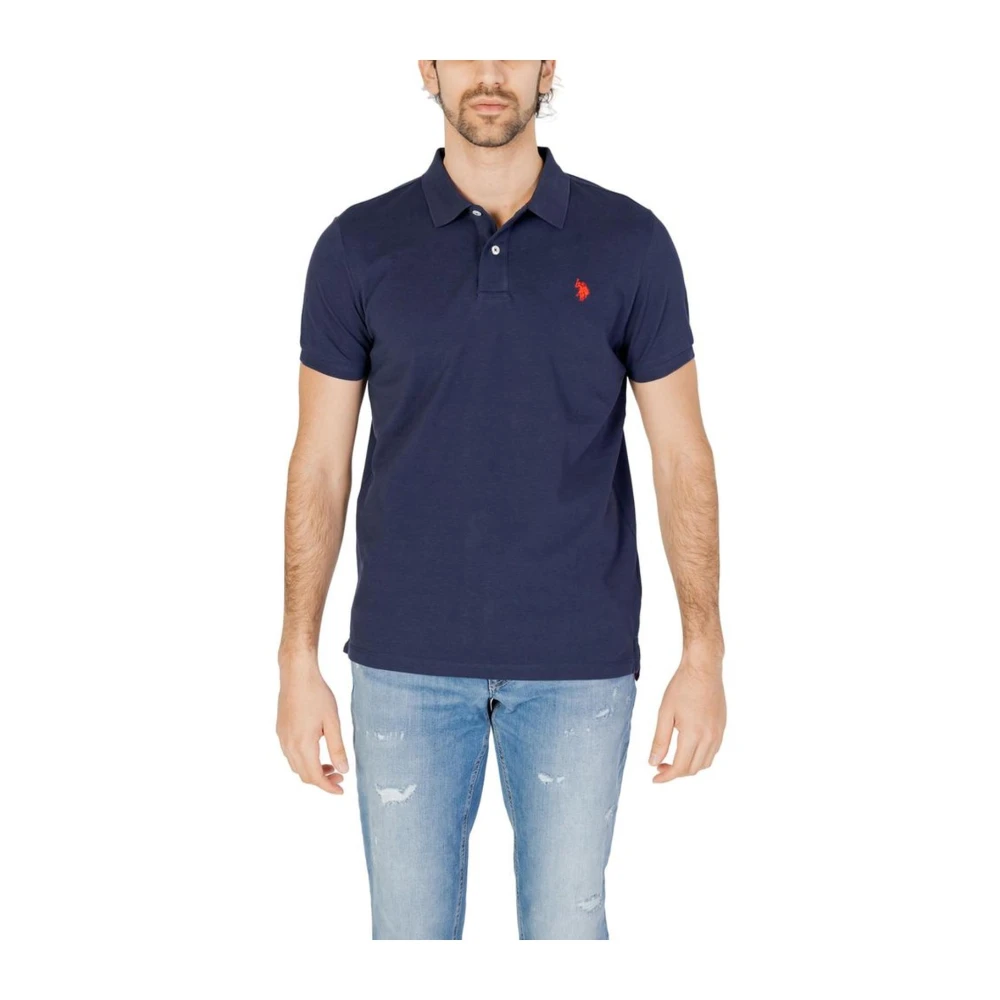 U.s. Polo Assn. Blauw Katoenen Polo Shirt Lente Zomer Collectie Blue Heren