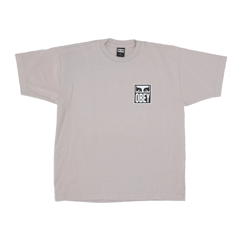 Obey Zilvergrijze Eyes Icon Heren T-shirt Gray Heren