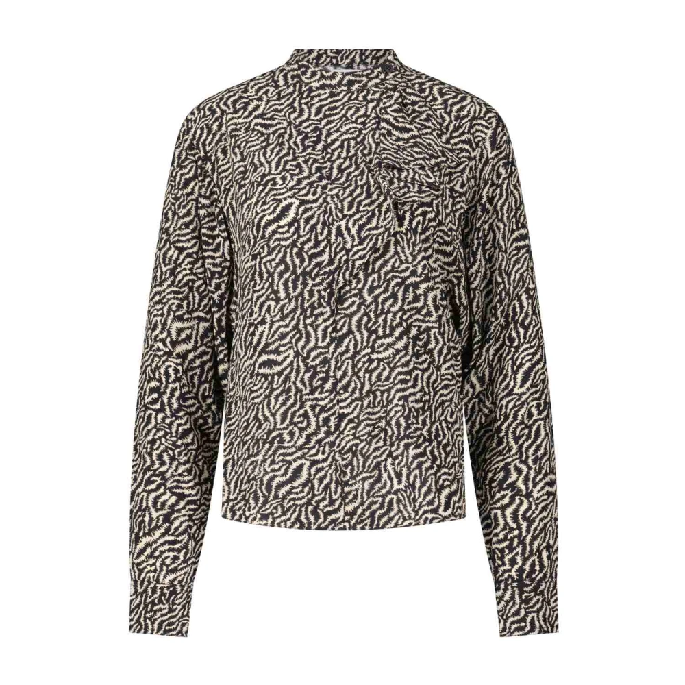 Isabel marant Abstract Patroon Blouse Vilda Beige Dames