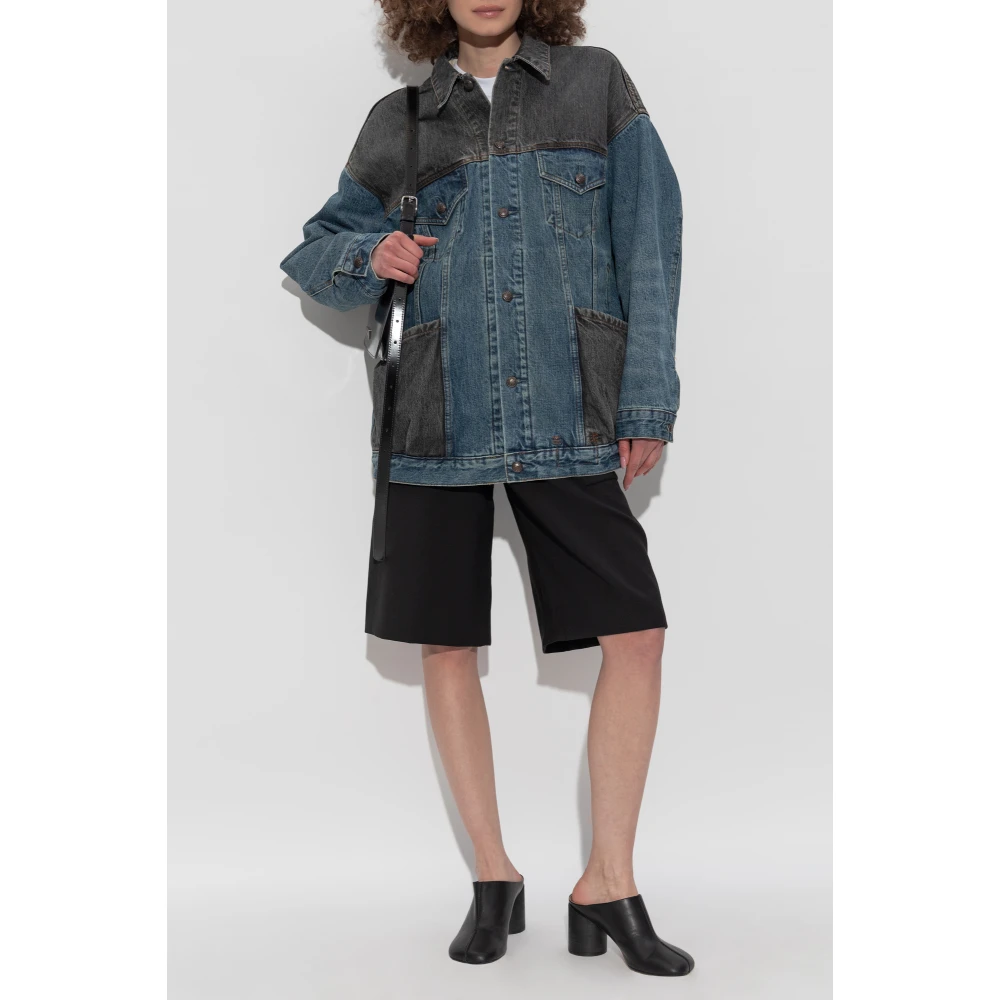 R13 Oversized Denim Jas Blue Dames