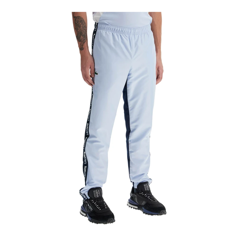 Lacoste Joggers met kleurblok en logo-ontwerp Blue Heren