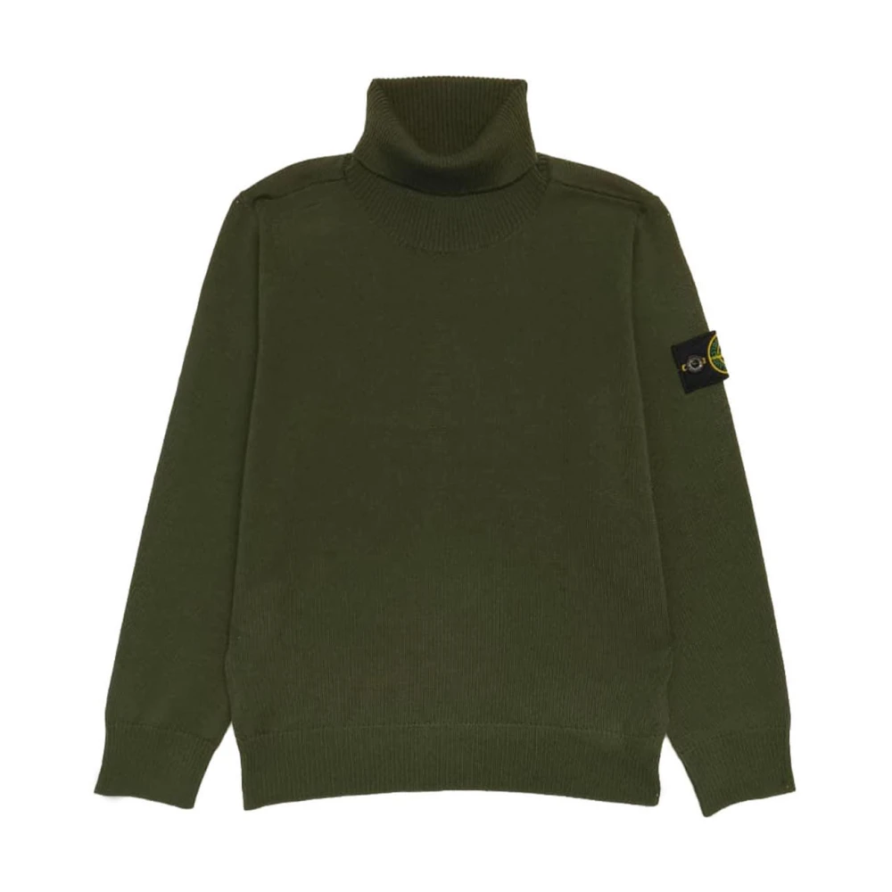 Stone Island Boys Green Turtleneck Jumper - Kids Knitwear - 8 Y - Kids
