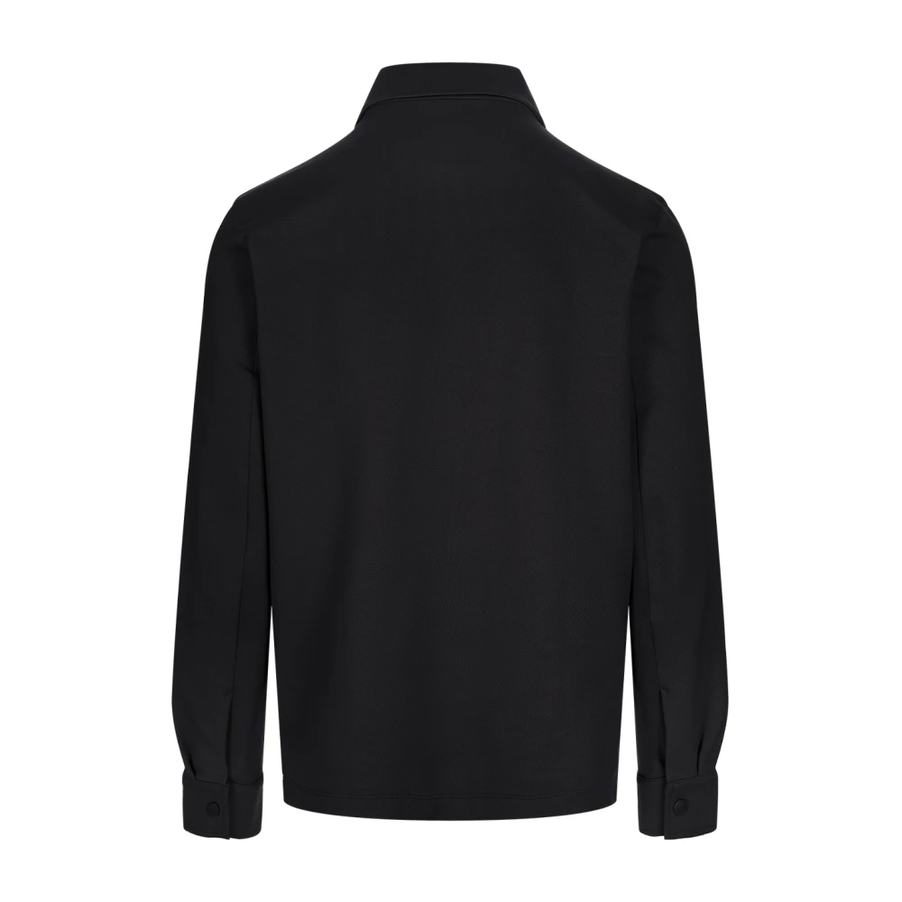 Hugo Boss Zwart Katoenmix Herenkleding Overshirt Black Heren