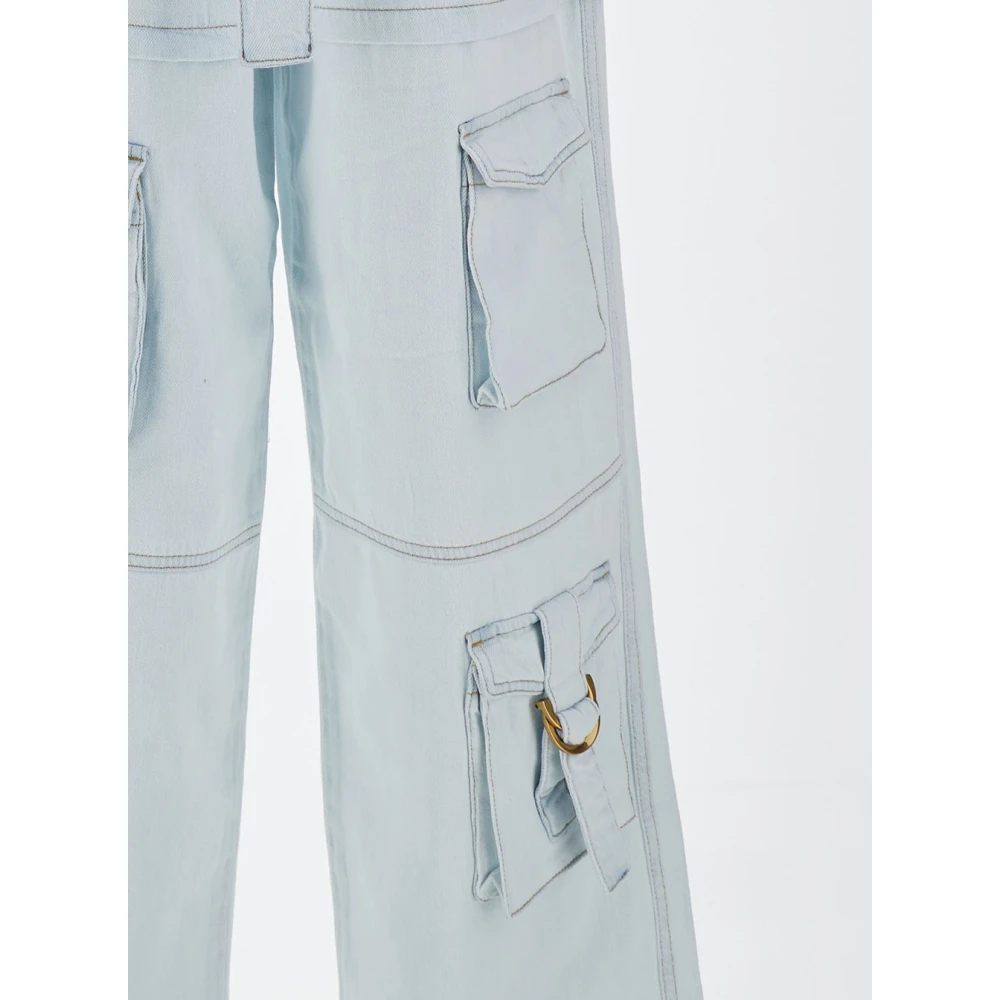 pinko Tenno Multi Pocket Broek Blue Dames