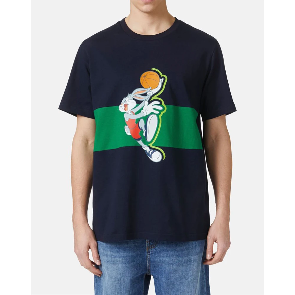 Iceberg T-shirt met Bugs Bunny Basketball Blue Heren