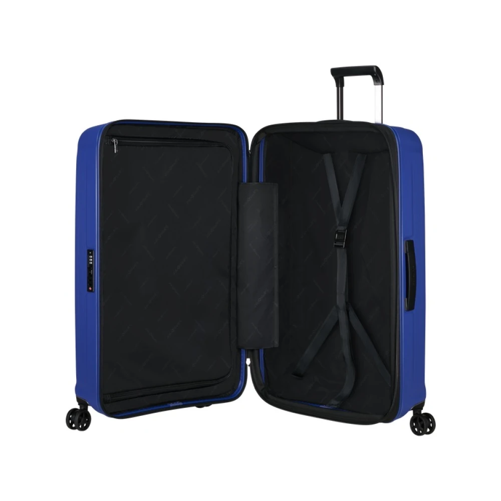 Samsonite Blauwe Trolley Koffer met Schokabsorberende Wielen Blue Heren