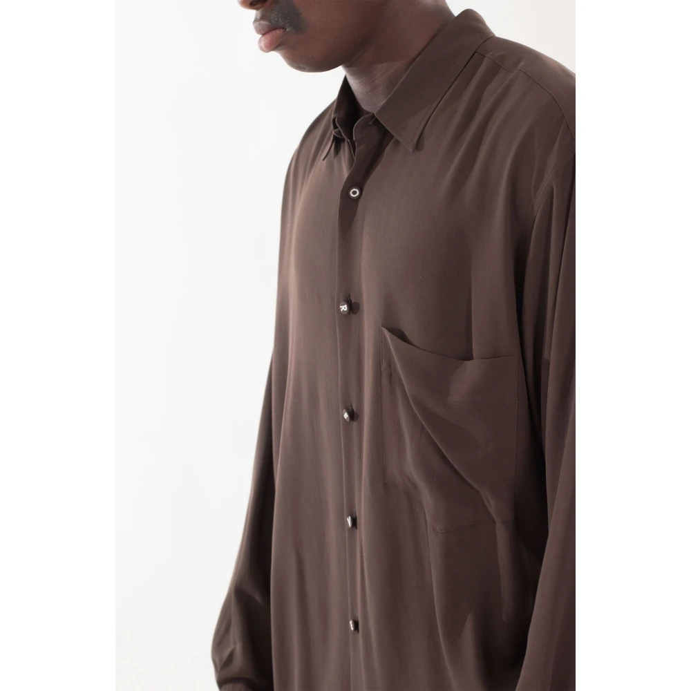 Magliano Manifesto Lettering Shirt Brown Heren