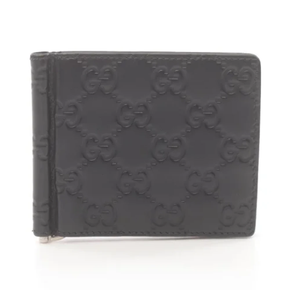 Gucci Vintage Pre-owned Leather wallets Black Dames