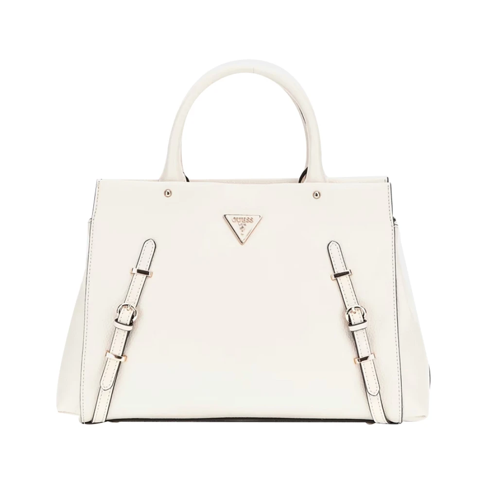 Guess Stijlvolle Cream Schoudertas met Logo Details Beige Dames
