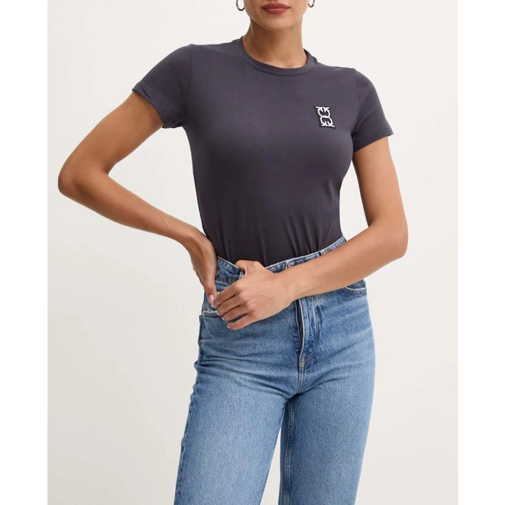 pinko Stijlvol T-shirt Busso Lotto Blue Dames