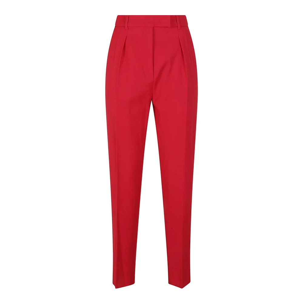 Max Mara Studio Röda yllecrepebyxor Red, Dam