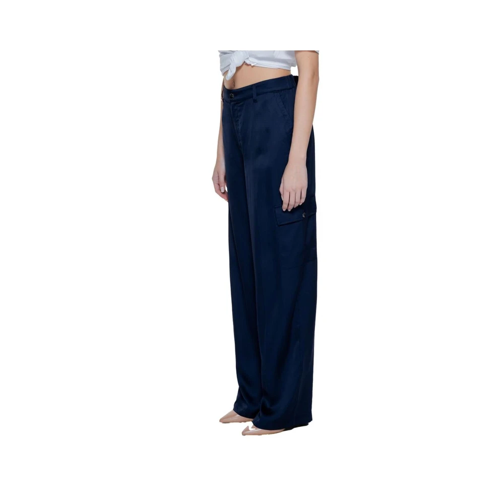 Street One Viscose Palazzo Broek voor Vrouwen Blue Dames