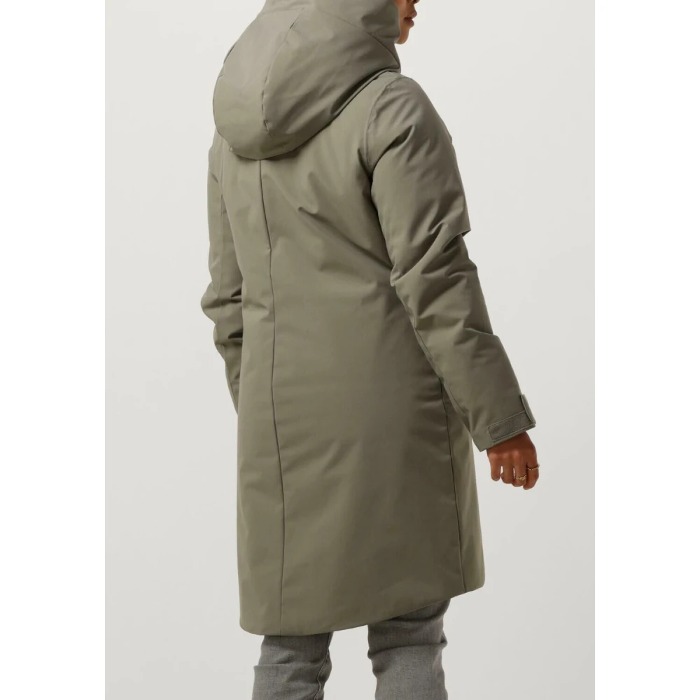 Elvine Groene Parka Jas voor Vrouwen Green Dames