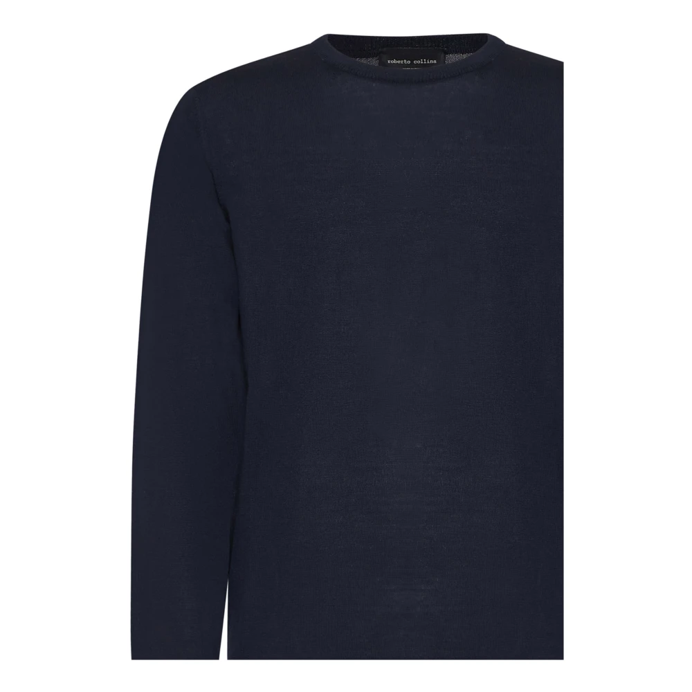 Roberto Collina Blauwe Sweaters voor Mannen Blue Heren