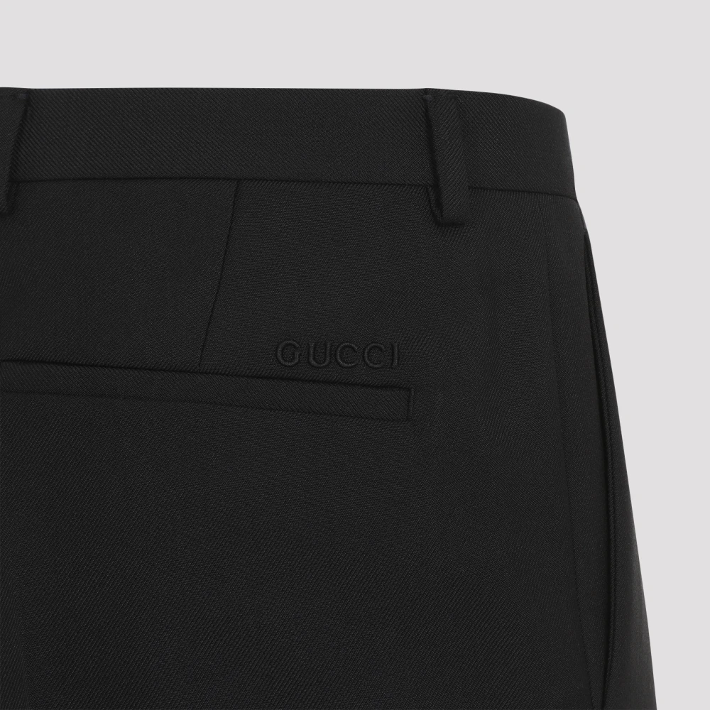 Gucci Zwarte Pant voor Mannen en Vrouwen Black Heren