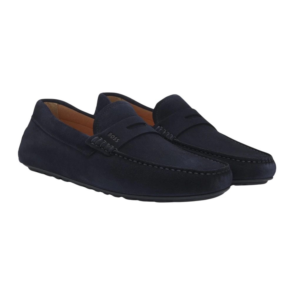 Hugo Blue Loafers, Male, 11 Uk, Noel Moccasin