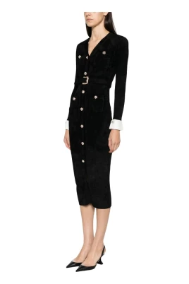 Boucle Crepe Midi Klänning