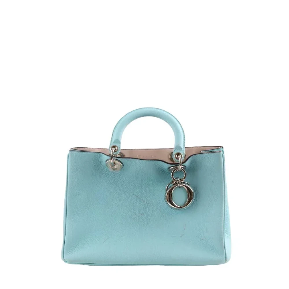 Dior Vintage Pre-owned Leather dior-bags Blue Dames