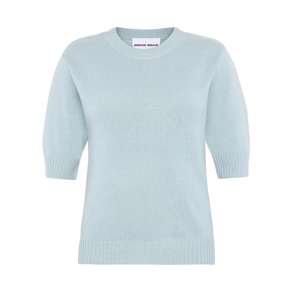 Emerson Renaldi Kasjmier Gebreide Crew Neck Sweater Blue Dames