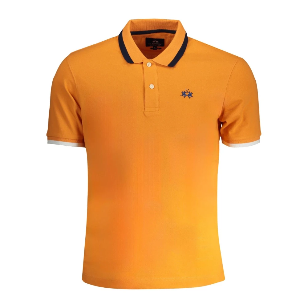 La Martina Men's Orange Polo Shirts, M, Short Sleeve Polo Shirt