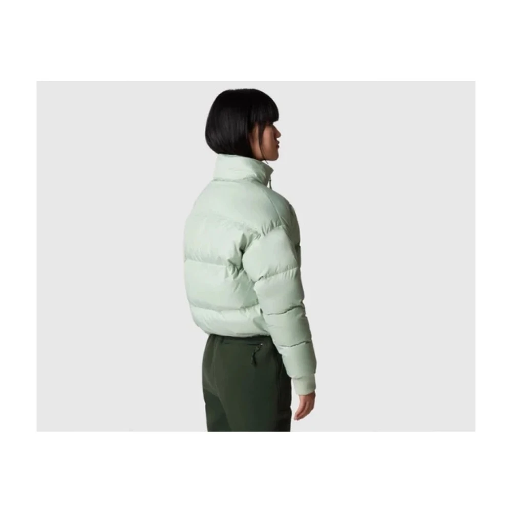 The North Face Stijlvolle Pufferjas Groen Lichtgewicht Green Dames