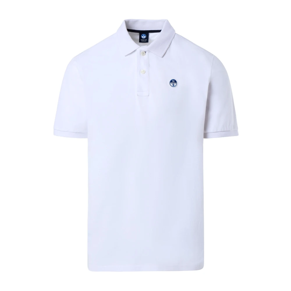 North Sails Men's White Cotton Polo Shirt With Felt Logo - Polo Shirts - 2XL - Tops
